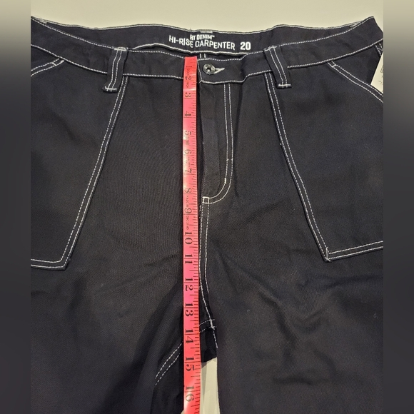 HOT TOPIC Black & White Hi-Rise Carpenter Pants Size 20 - Picture 11 of 13